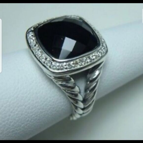 💥DAVID YURMAN BLACK ONYX ALBION RING - Picture 1 of 6